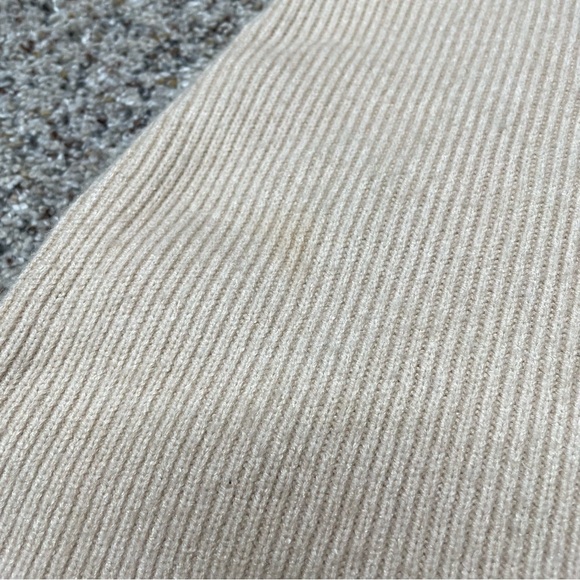 Le Lis Brown White Tan Striped Colorblock Balloon Sleeve Crewneck Sweater Small - Picture 10 of 10